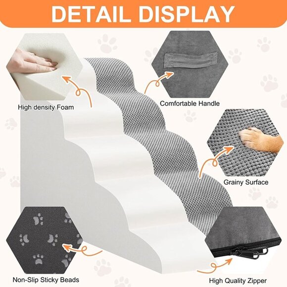 NEW 3 Step Dog Stairs for Small Dogs, Dog Steps for Bed for Medium Dogs - Picture 6 of 8